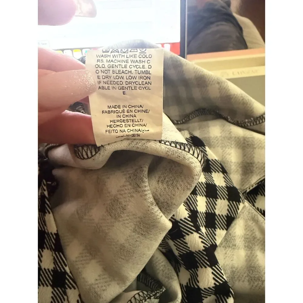 Shein black and white gingham ruffle romper. Size large